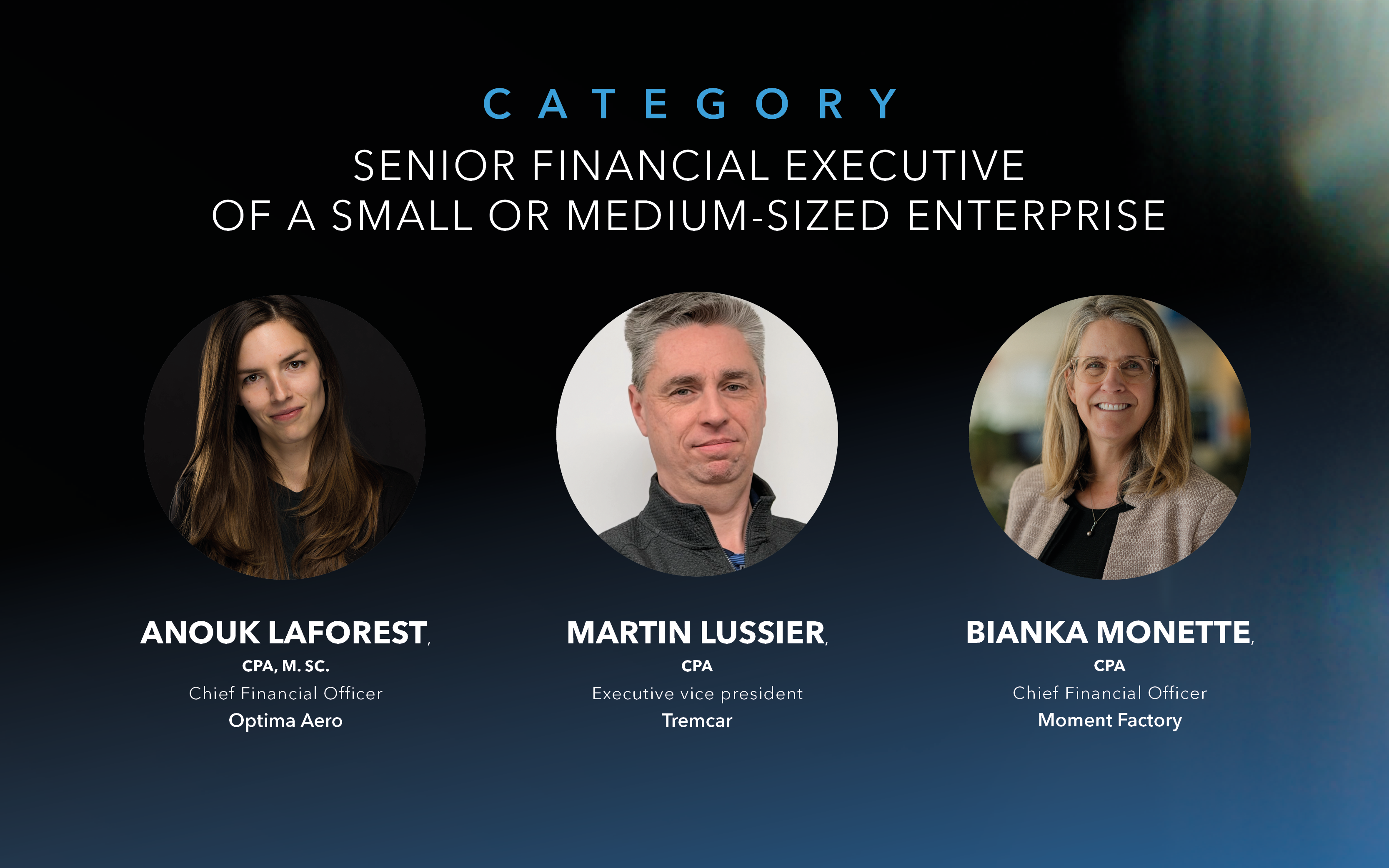 Finalists 2026 &ndash; Senior Financial Executive, Small or Medium Enterprise category